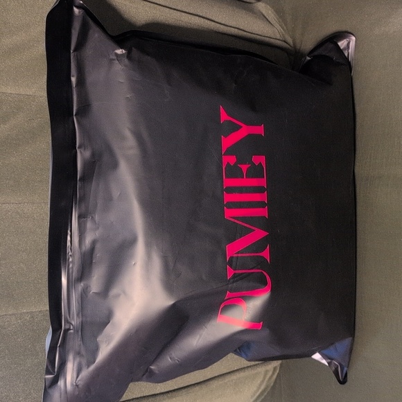 Pumiey Taupe Olive Green Oversized Crewneck Women's Size L Sweatshirt NWT - Picture 10 of 11